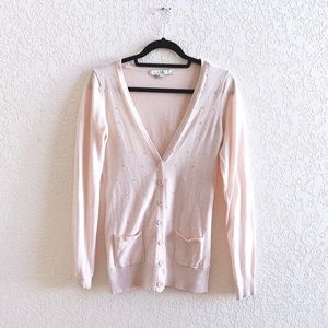 Forever 21 Beaded Cardigan (Light Pink)
